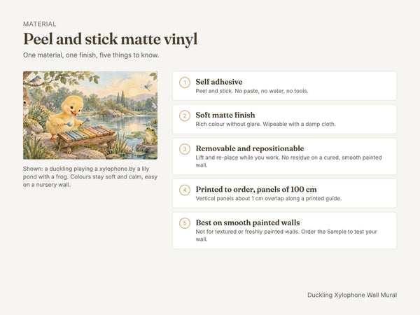 Watercolor Duckling Xylophone Wall Mural, image 7