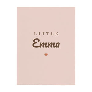 Little Name minky baby blanket in blush