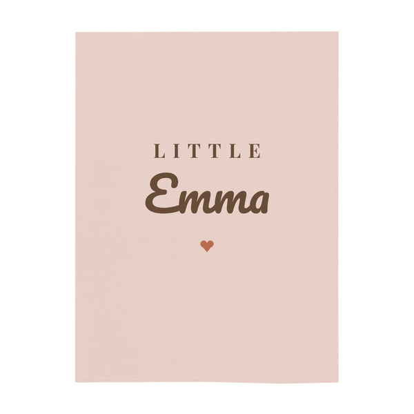 Little Name minky baby blanket in blush