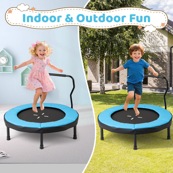 40 Inch Trampoline for Kids Indoor Outdoor Fitness Trampoline