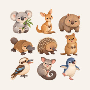Baby Australian Animal Wall Decals, Set of 9, image 3