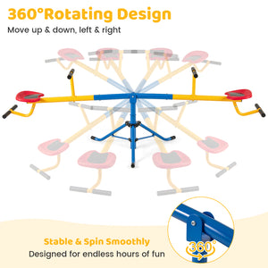 360°Rotation Kids Seesaw Swivel Teeter Totter Playground Equipment