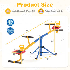 360Â°Rotation Kids Seesaw Swivel Teeter Totter Playground Equipment