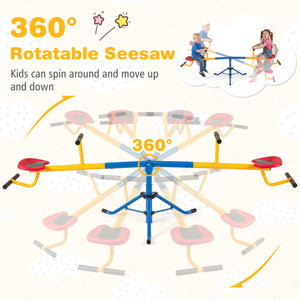 360Â°Rotation Kids Seesaw Swivel Teeter Totter Playground Equipment