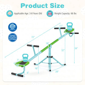 360Â°Rotation Kids Seesaw Swivel Teeter Totter Playground Equipment