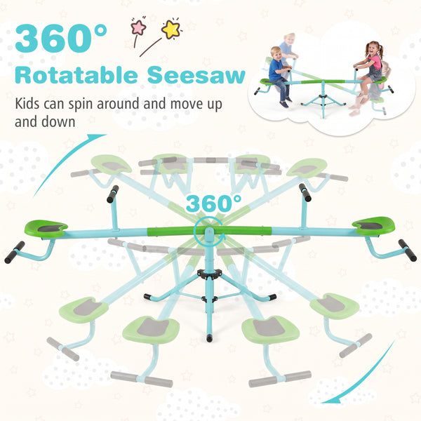 360Â°Rotation Kids Seesaw Swivel Teeter Totter Playground Equipment