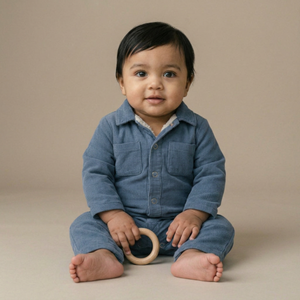 Organic Corduroy Jumpsuit - Navy