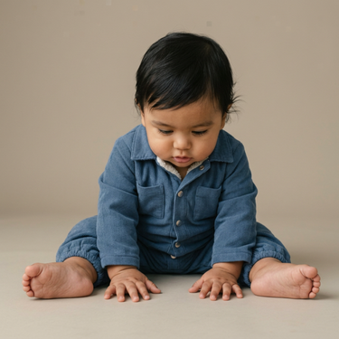 Organic Corduroy Jumpsuit - Navy