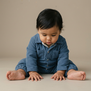 Organic Corduroy Jumpsuit - Navy
