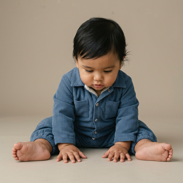 Organic Corduroy Jumpsuit - Navy