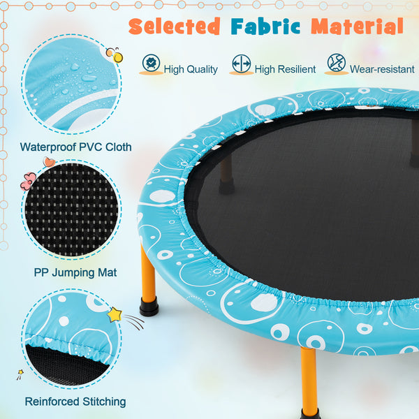 36 Inch Kids Trampoline Mini Rebounder with Full Covered Handrail