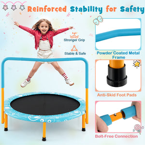 36 Inch Kids Trampoline Mini Rebounder with Full Covered Handrail