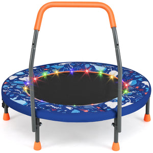 Mini Trampoline Folding Small Rebounder for Kids with Lights