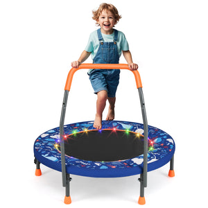Mini Trampoline Folding Small Rebounder for Kids with Lights