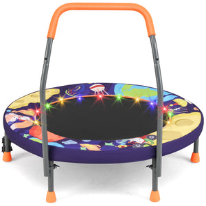 Mini Trampoline Folding Small Rebounder for Kids with Lights