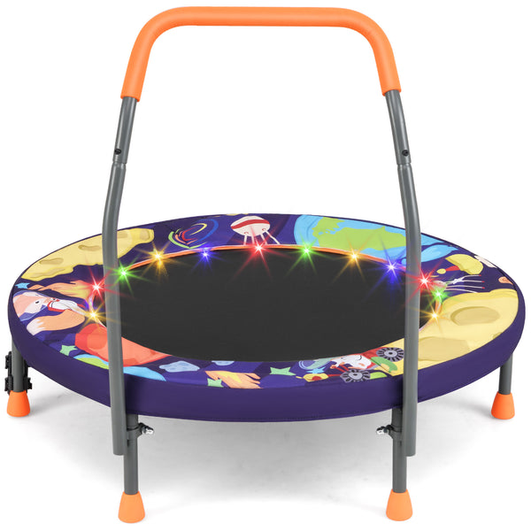 Mini Trampoline Folding Small Rebounder for Kids with Lights
