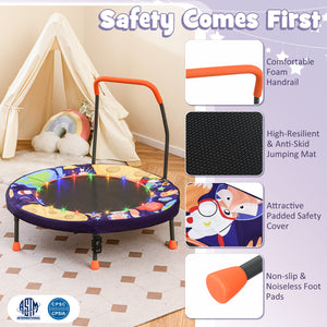 Mini Trampoline Folding Small Rebounder for Kids with Lights