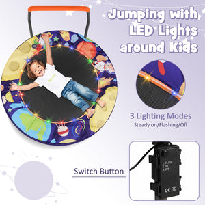 Mini Trampoline Folding Small Rebounder for Kids with Lights
