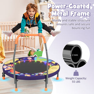 Mini Trampoline Folding Small Rebounder for Kids with Lights