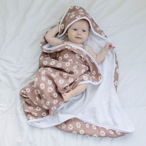 Daisy Dream Muslin Hooded Towel