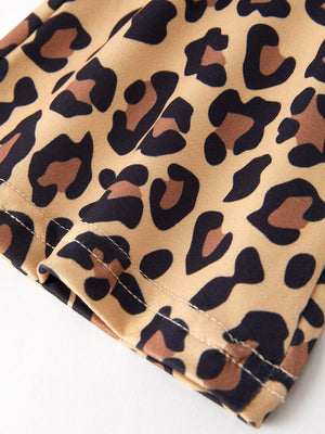 Leopard print girls set "WILD CURLS" - stylish outfit for trendy little ones.