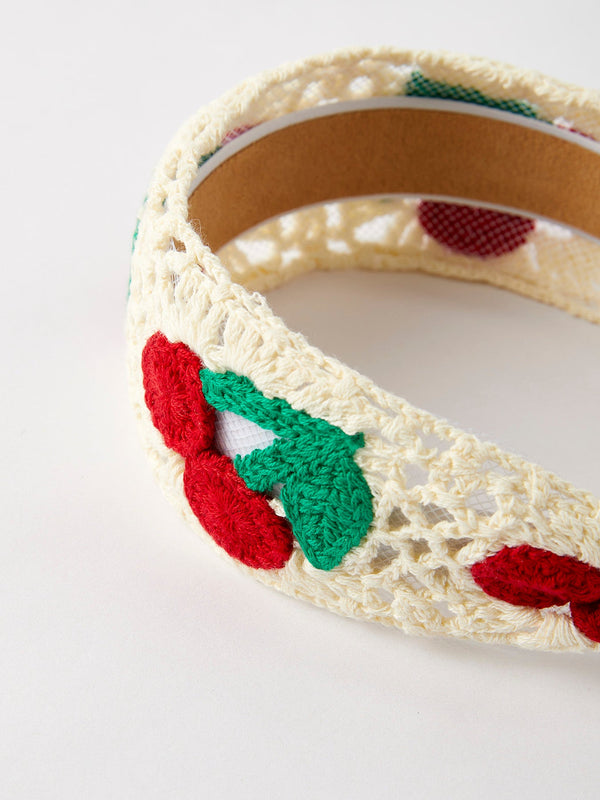 Sweet Cherry Crochet Headband