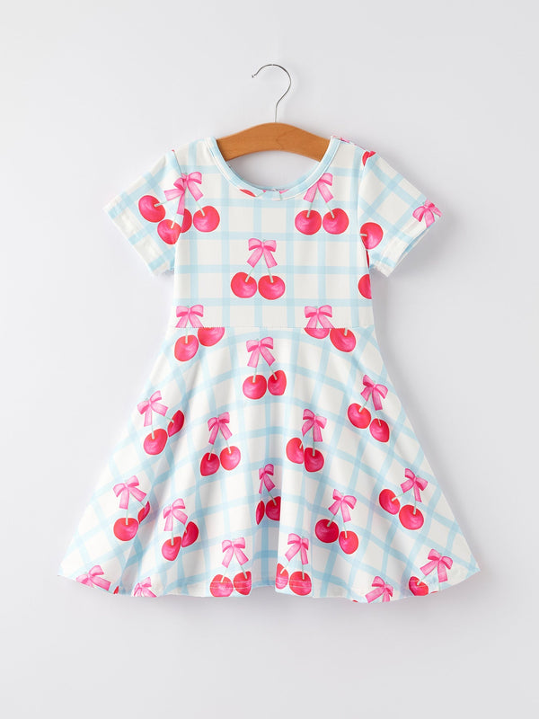 Cherry Plaid Girls' Dress