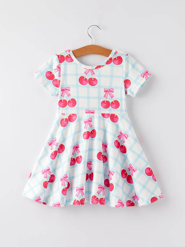 Cherry Plaid Girls' Dress