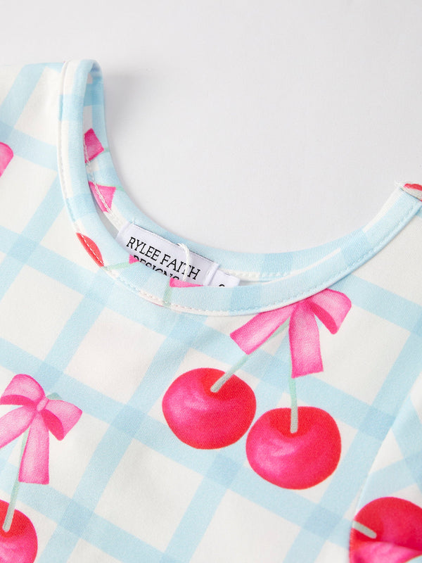 Cherry Plaid Girls' Dress