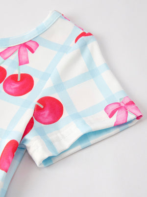 Cherry Plaid Girls' Dress