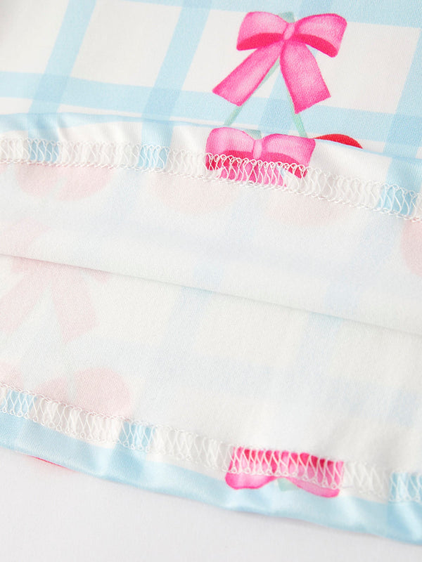 Cherry Plaid Girls' Dress
