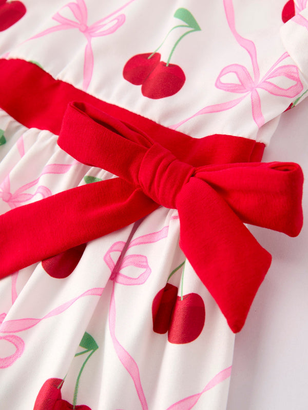 Cherry Bow Girls' Dress