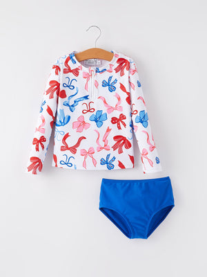 4th of july “Bow”  Boutique Swimsuit
