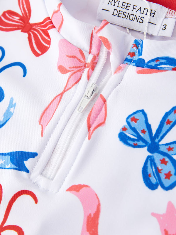 4th of july “Bow”  Boutique Swimsuit