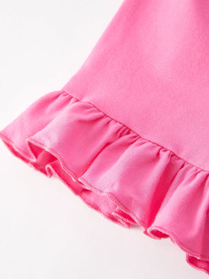 Easter Cross Smocking Embroidery Baby Girl Set, stylish outfit for spring celebrations, shown from angle 7.