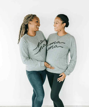Mama Sweatshirt in cozy fabric, perfect for stylish moms, showcased at angle 5. Ideal for casual wear.