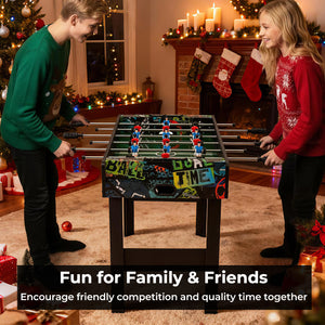 37 Inch Mini Foosball Table 2-in-1 Game Table with Detachable Legs for Tabletop