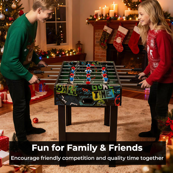 37 Inch Mini Foosball Table 2-in-1 Game Table with Detachable Legs for Tabletop