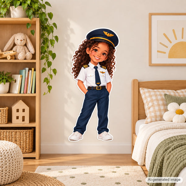 Personalized Pilot Wall Decal from Photo, Dream Job Sticker, image 5