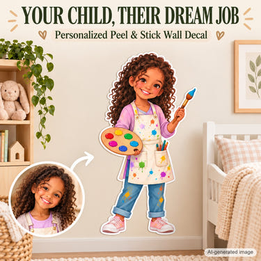 Personalized Artist Wall Decal from Photo, Dream Job Sticker, image 1