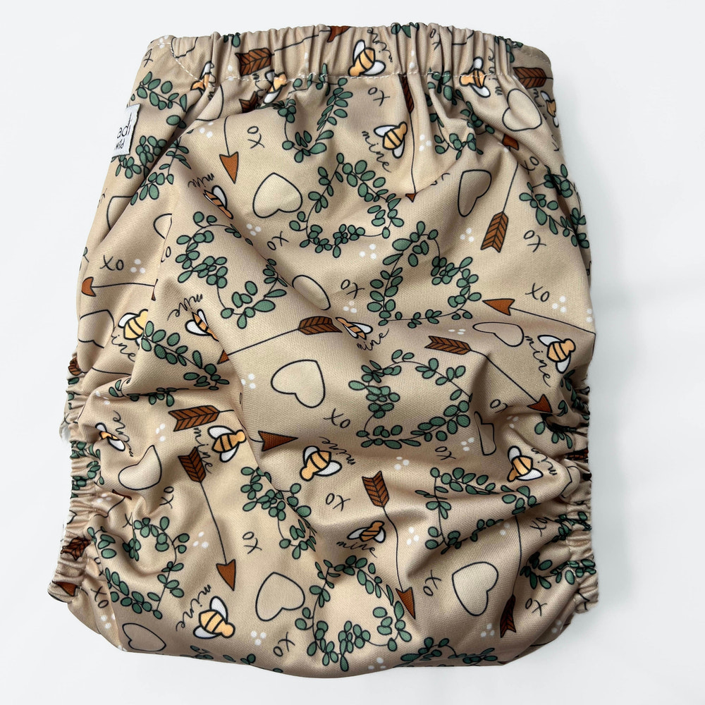 Cloth Diaper Cover - Love Bees - MOOGCO Baby