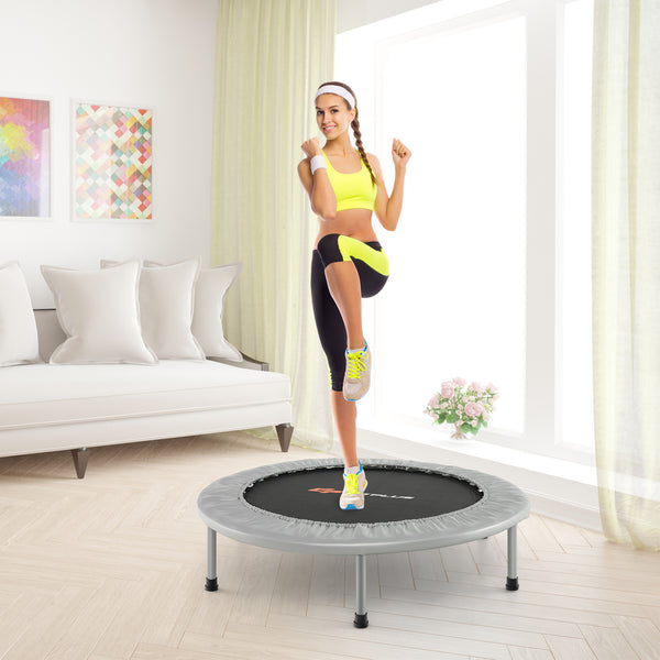 38 Inch Mini Folding Trampoline Portable Leisure Fitness Backboard