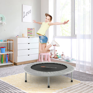 38 Inch Mini Folding Trampoline Portable Leisure Fitness Backboard