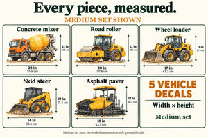 Construction Vehicle Wall Decals, Set of 5 (Set 2), image 7