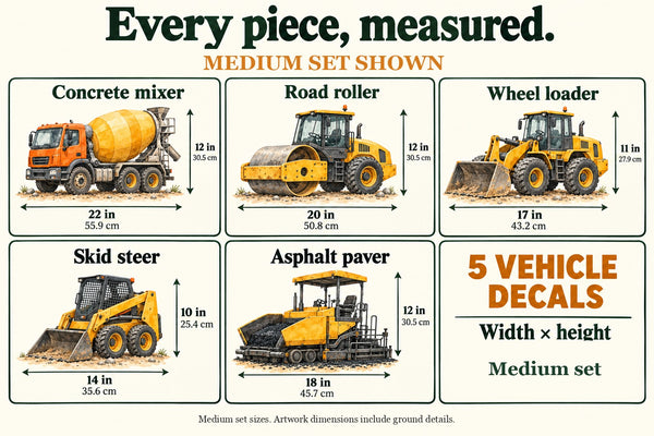 Construction Vehicle Wall Decals, Set of 5 (Set 2), image 7