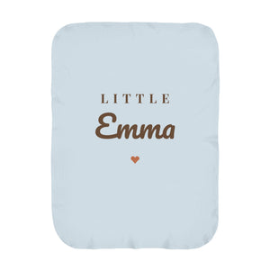 Little Name swaddle blanket in sky