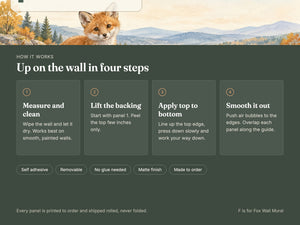 Watercolor F is for Fox Alphabet Wall Mural, image 9