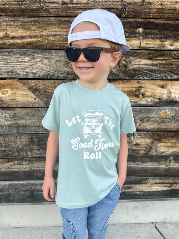 Baby Good Times T-Shirt in playful design, perfect for toddlers, shown from angle 4.