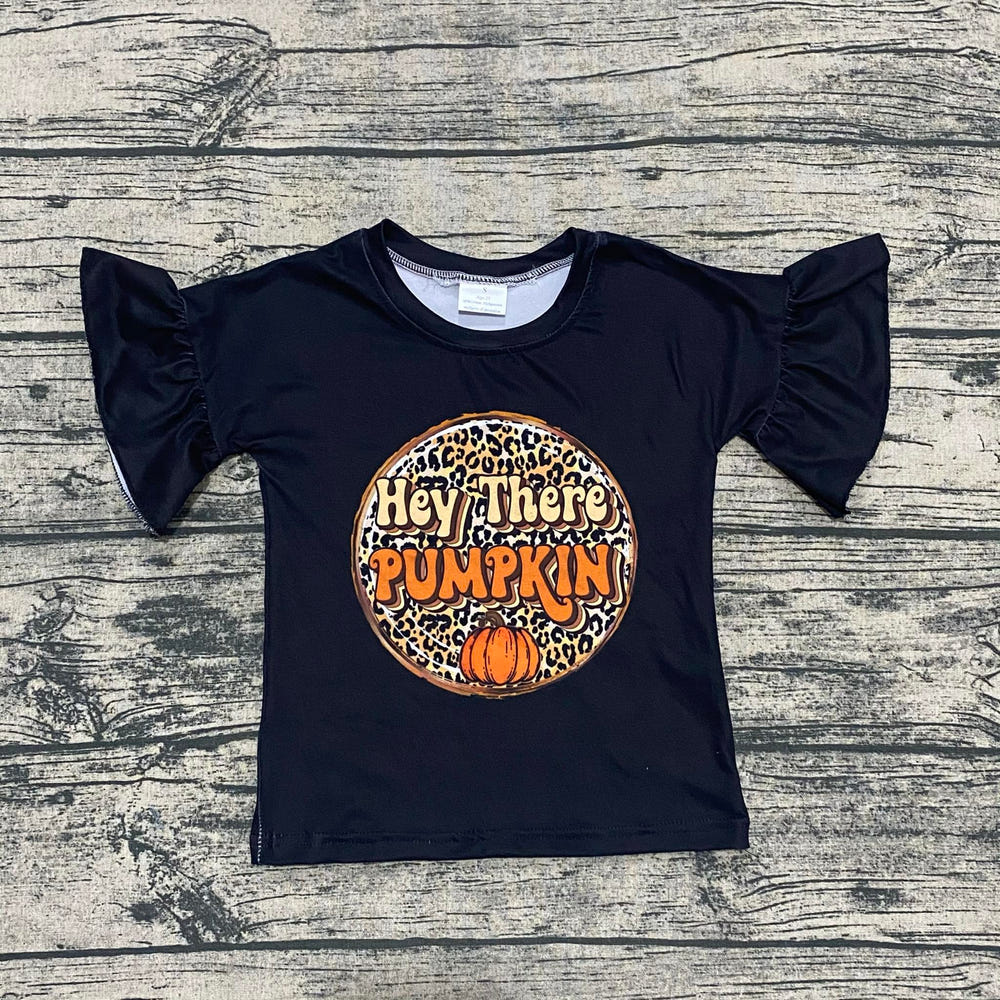 Hey There Pumpkin ruffle top for babies, cute and stylish, perfect for fall outfits.