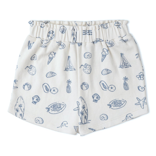 Organic Drop Shoulder Tee & Shorts Set - Coastal